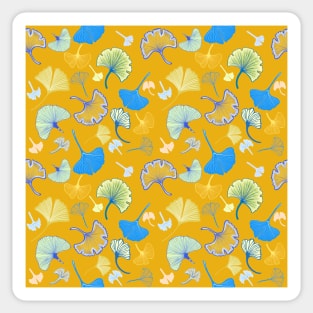 Ginkgo leaves, Ginkgo Biloba. Sticker